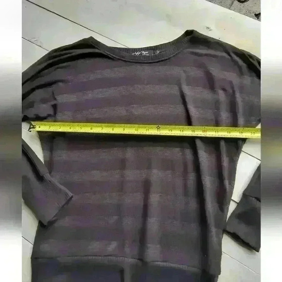 Active Basic American Brand Women Gray Dolman Long sleeve Knit Sweater Top Small - Picture 4 of 6